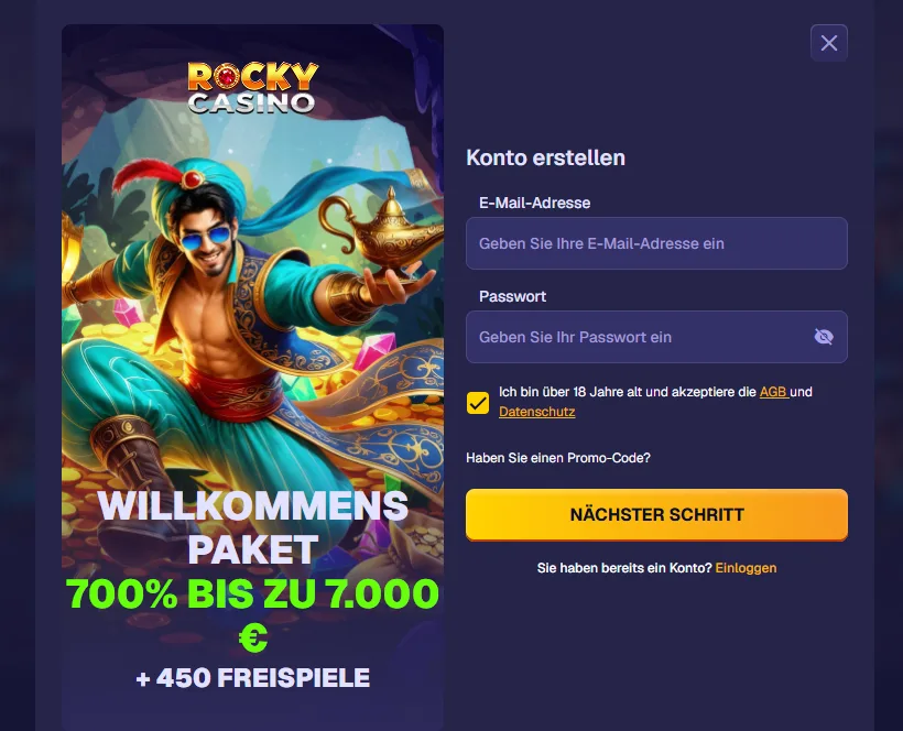 Rocky Casino Anmelden