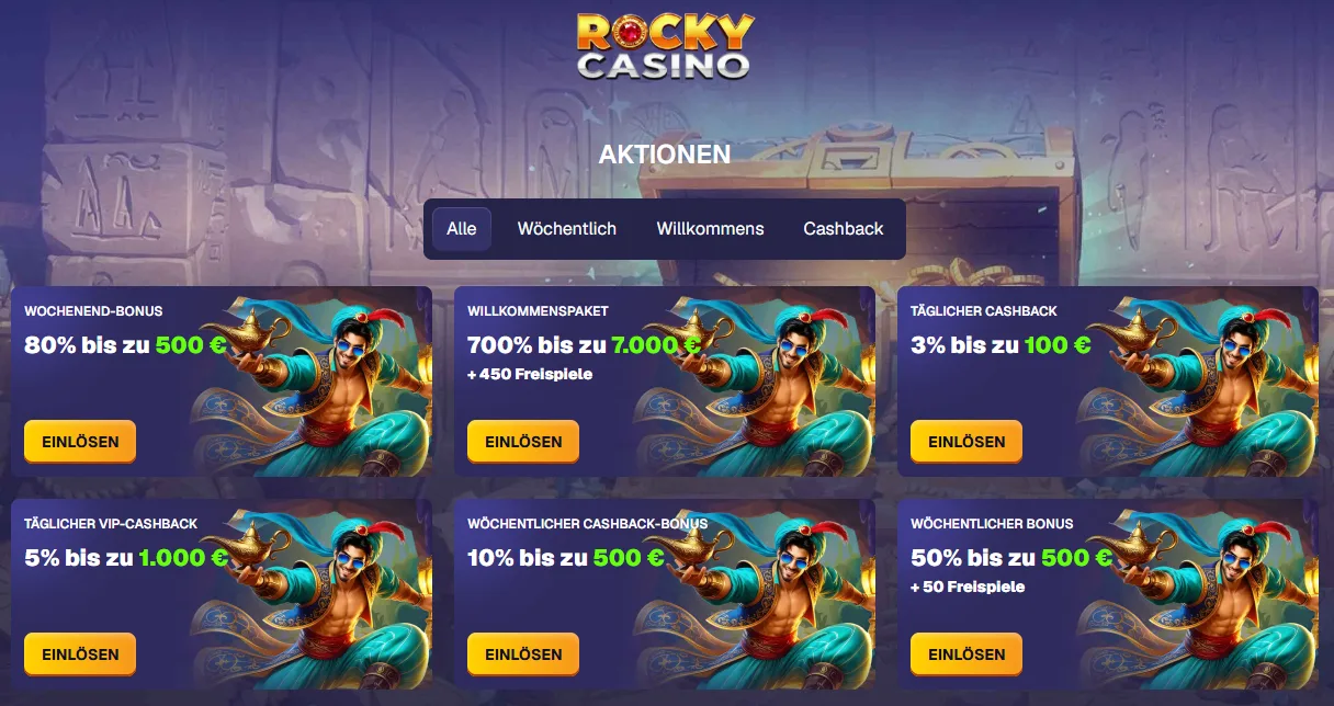 Rocky Casino Bonus